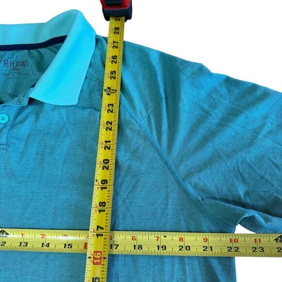 Rhone Delta Pique Polo Men's Performance DPP-181 Green L Athleisure Athletic - Picture 8 of 9